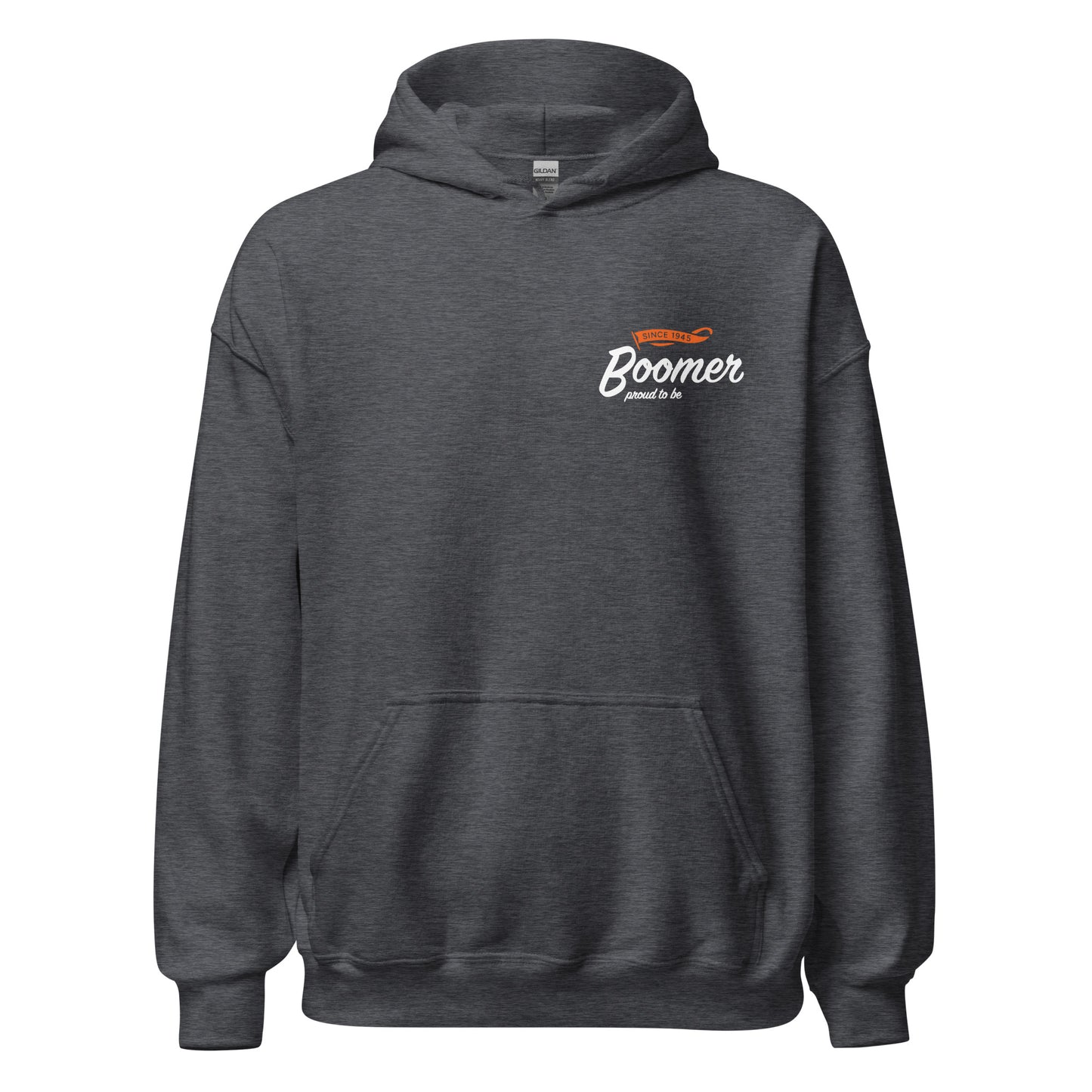 Hoodie - White & Orange logo
