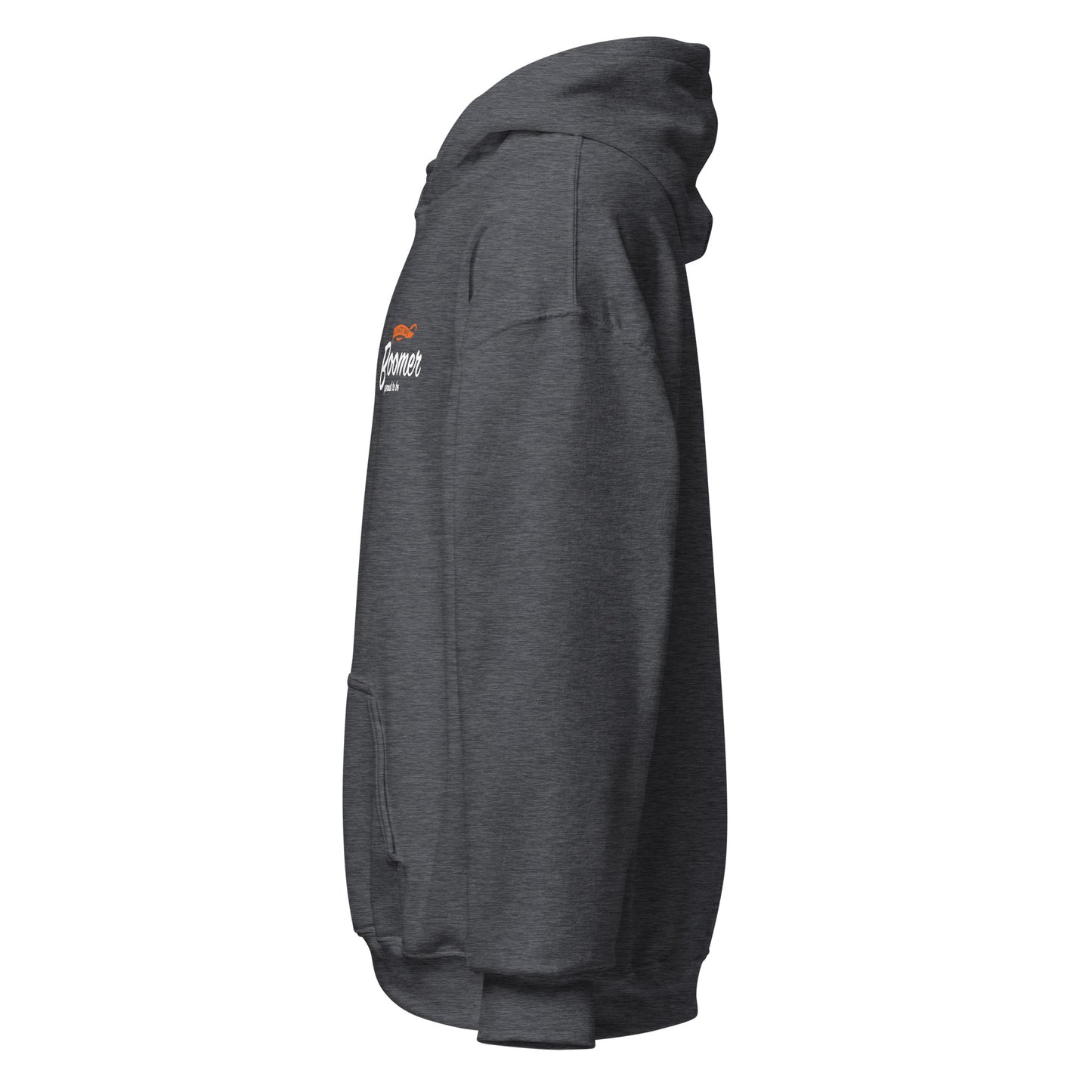 Hoodie - White & Orange logo