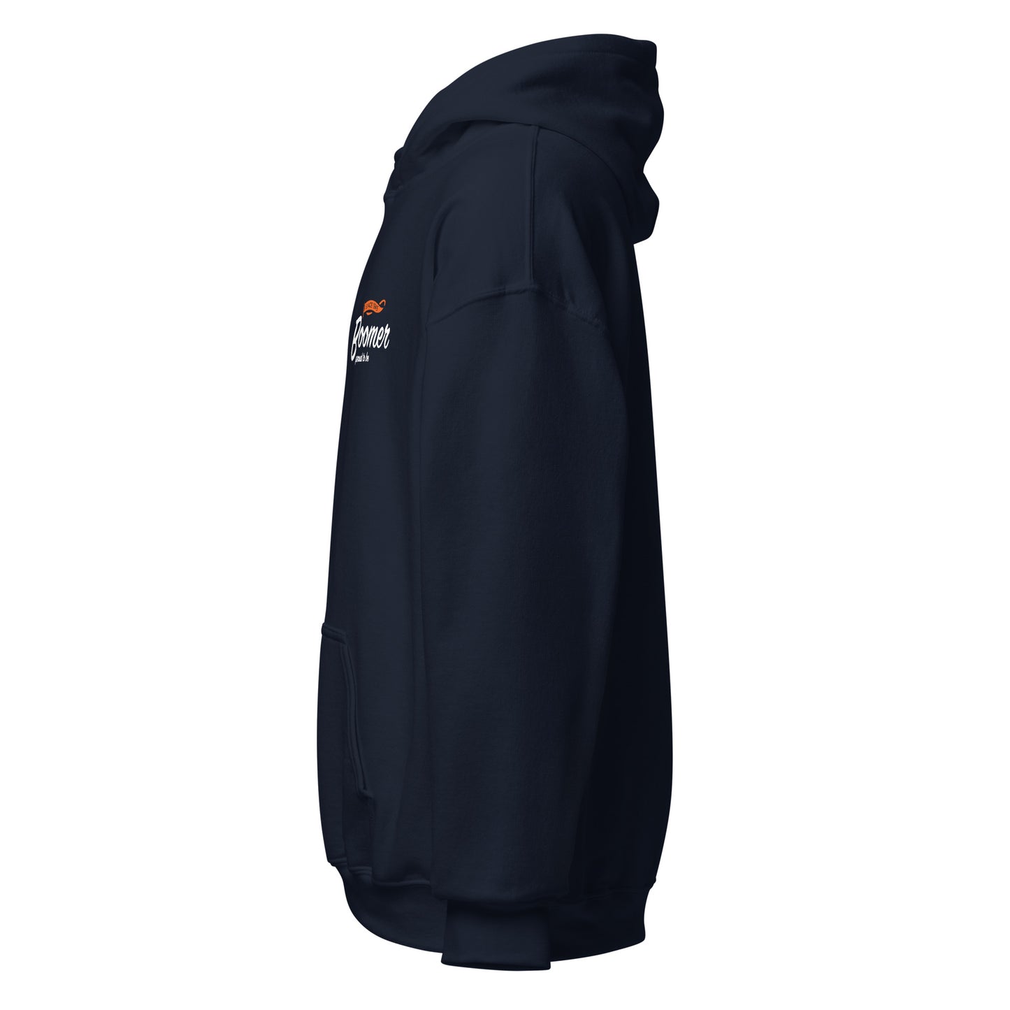 Hoodie - White & Orange logo