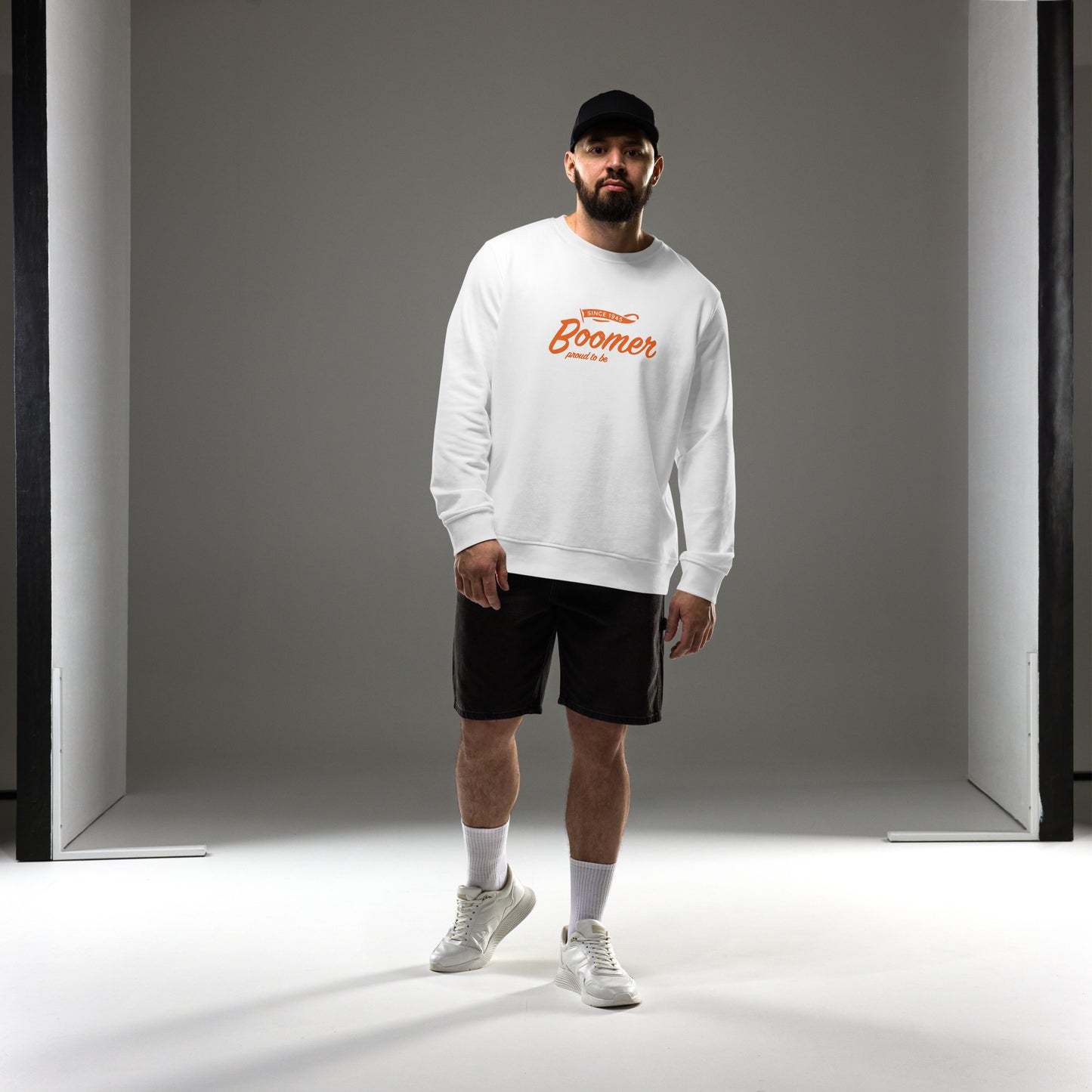 Organic Sweatshirt - Orange Logo